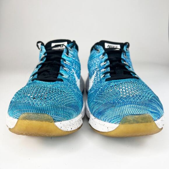 Nike Flyknit Zoom Agility Running Sneakers Shoes Blue Turquoise Women 9 - Picture 2 of 14